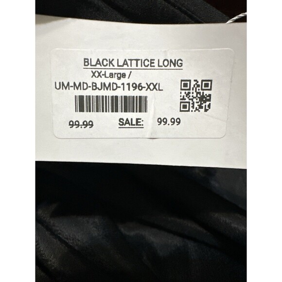 Urban Modesty Black Lattice Long Jumpsuit 2XL Modest Wear Belt Loops Lined New - Picture 6 of 9